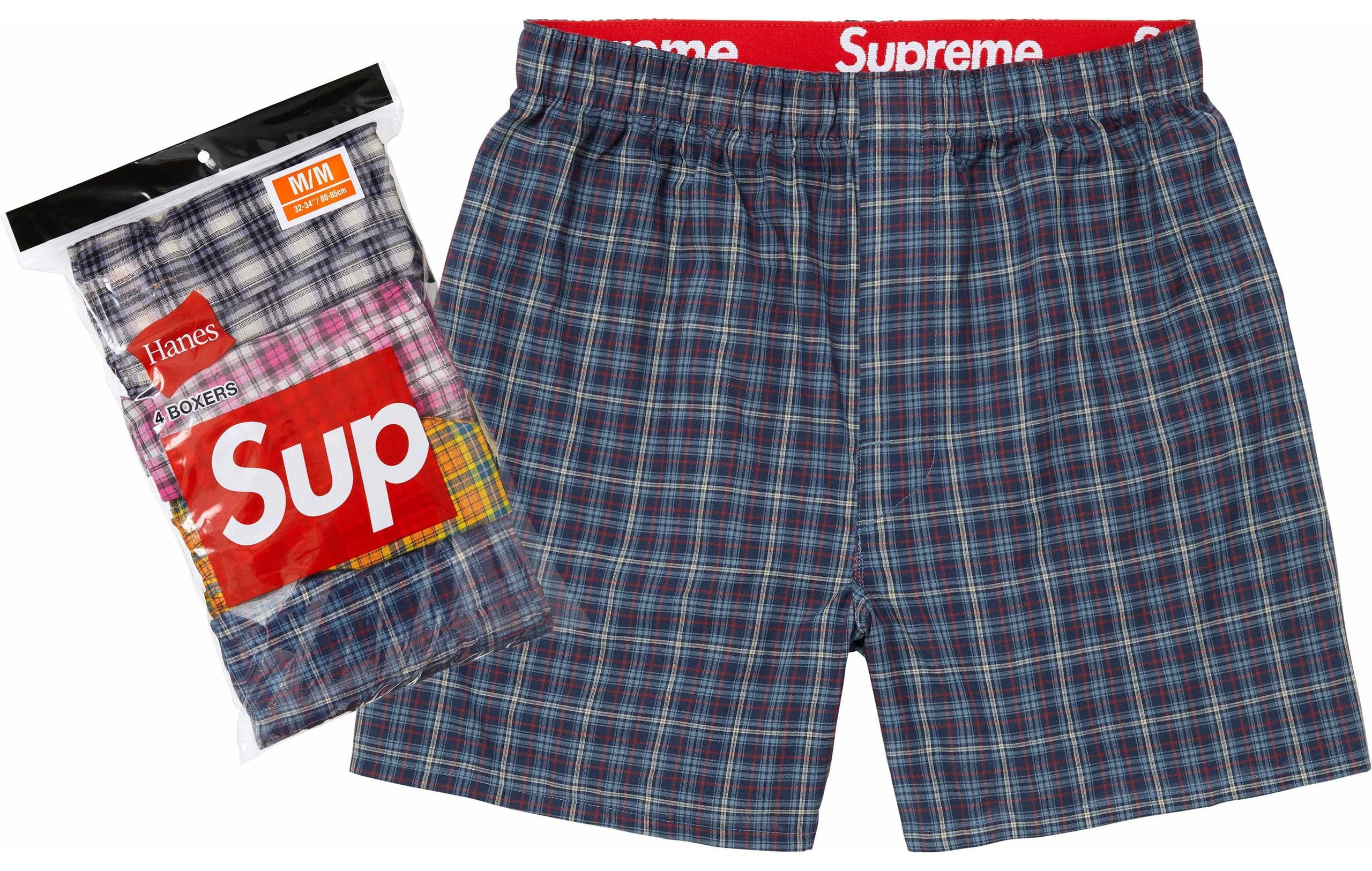 Supreme®/Hanes® Plaid Boxers (4 Pack) view 2